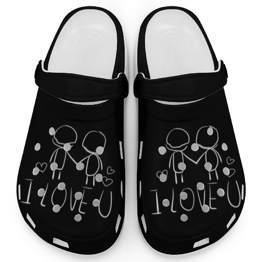 valentines day i love you gay couple Clogs