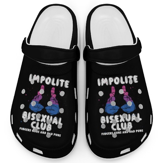 Impolite Bisexual Club Funny Bi Pride LGBT Month Clogs