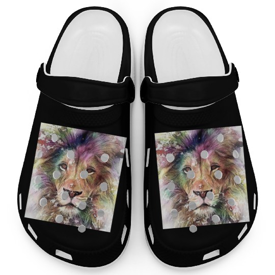 colored lion Clogs