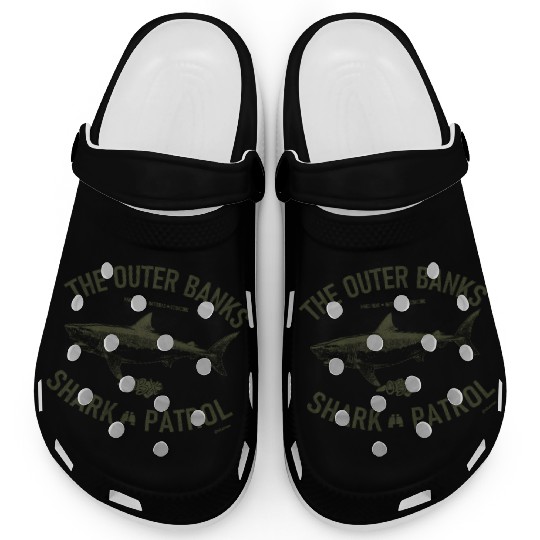 OBX Shark Patrol OBX Vintage Army Green Clogs