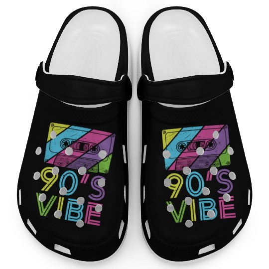 90's Vibe Retro Cassette Tape Music Clogs