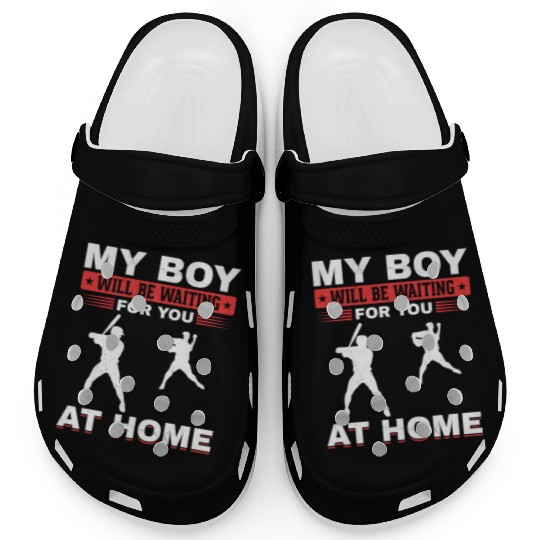 Son Baseball Catcher Pitcher Batter Dad Mom Clogs