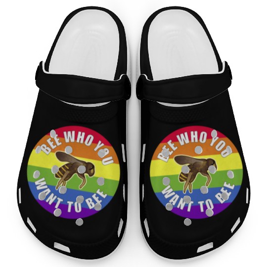 Gay Pride Bee Who You Want To Bee Clogs