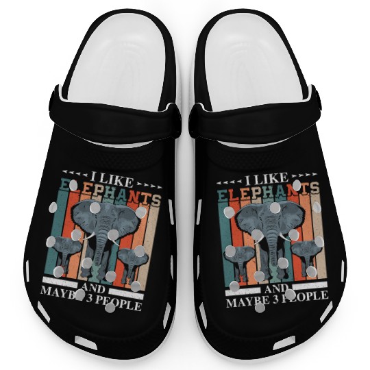 I Like Elephants And Maybe 3 People Zookeeper Clogs
