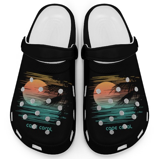 Artistic Cape Coral Florida Palm Tree Vacation Clogs