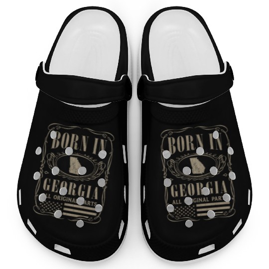 Vintage America US States Born Georgia Clogs