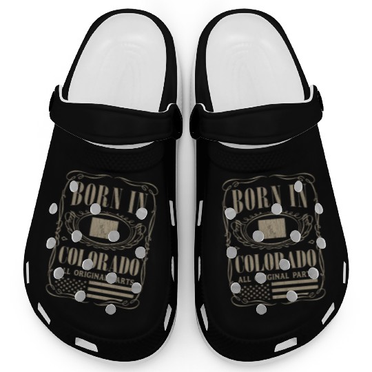 Vintage America US States Born Colorado Clogs