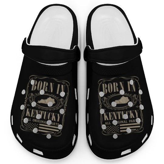 Vintage America US States Born Kentucky Clogs