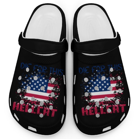 Die For This Hellcat- Vintage US Flag Clogs