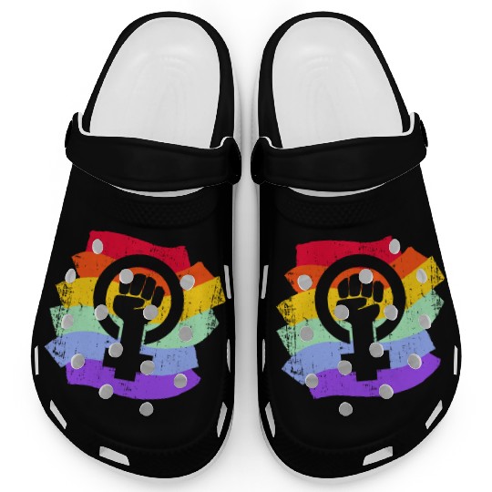 LGBT LGBTQ Rainbow Flag Women Clogs
