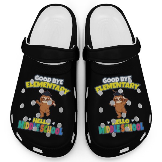 Good Bye Elementary Hello Middle School Graduation Clogs