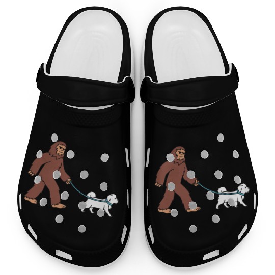 Bigfoot Sasquatch Walking Maltese Clogs
