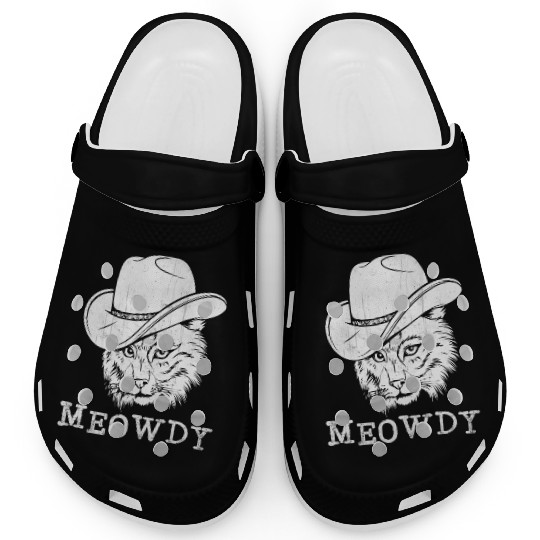 Meowdy Western Country Music Cowboy Cowgirl Clogs