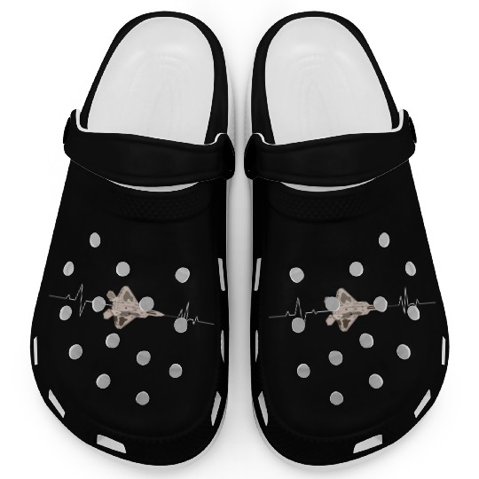 f22 raptor heart beat Clogs