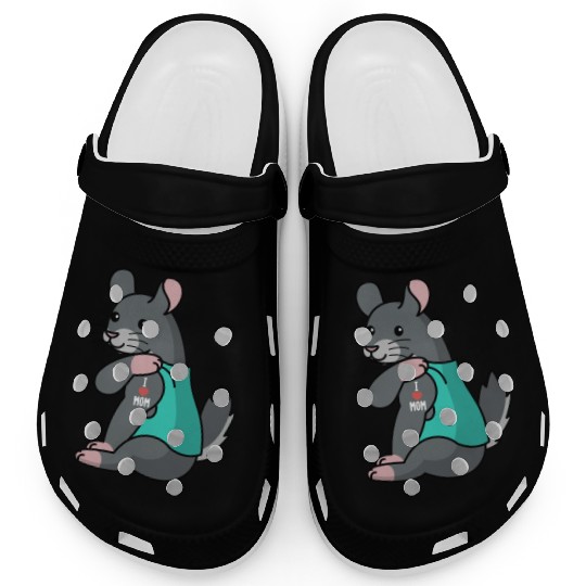 I Love Mom Tattoo Chinchilla Clogs
