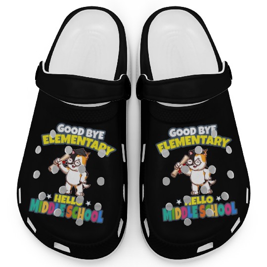 Good Bye Elementary Hello Middle School Graduation Clogs