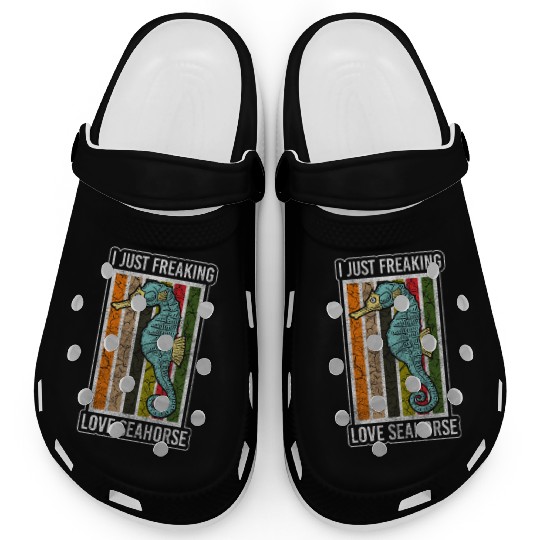 Sea Horse Swimming Ocean Clogs