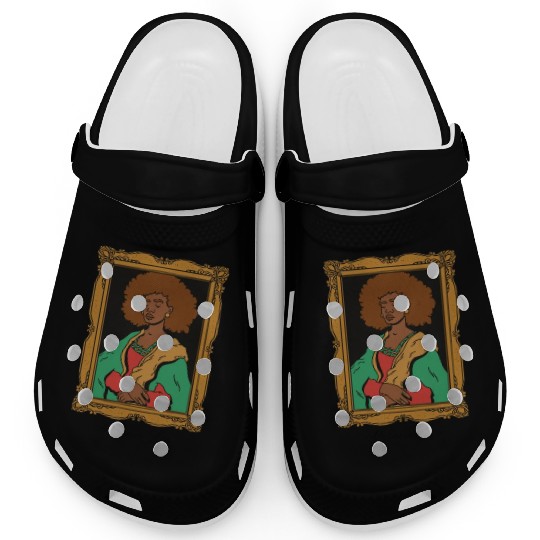 Melanin Lisa funny Art Melanin Lisa funny Art gift Clogs