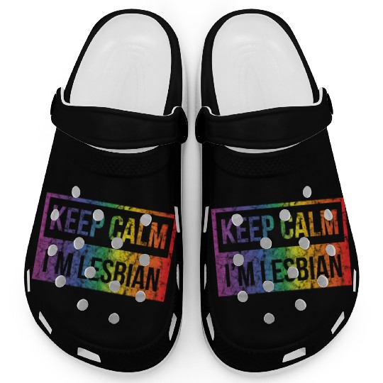 LGBT Gay Pride Lesbian Keep Calm I'm Lesbian Clogs