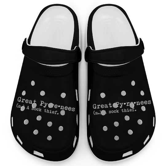 A Sock Thief Great Pyrenees Clogs