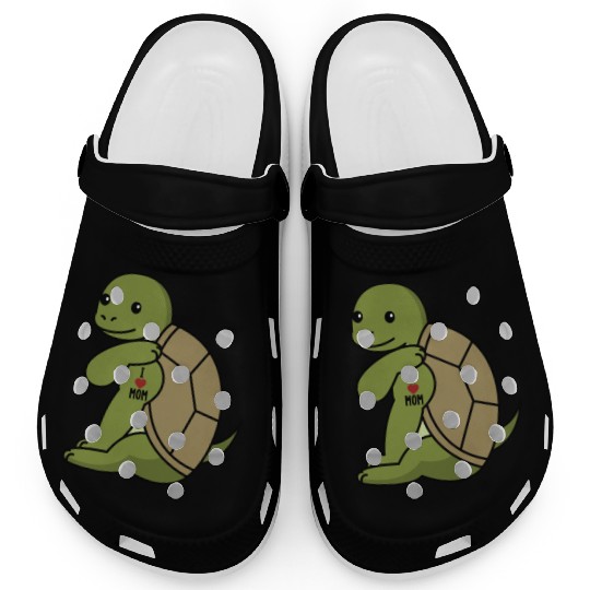 I Love Mom Tattoo Tortoise Clogs