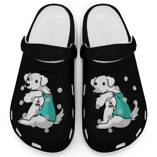 I Love Mom Tattoo Great Pyrenees Clogs