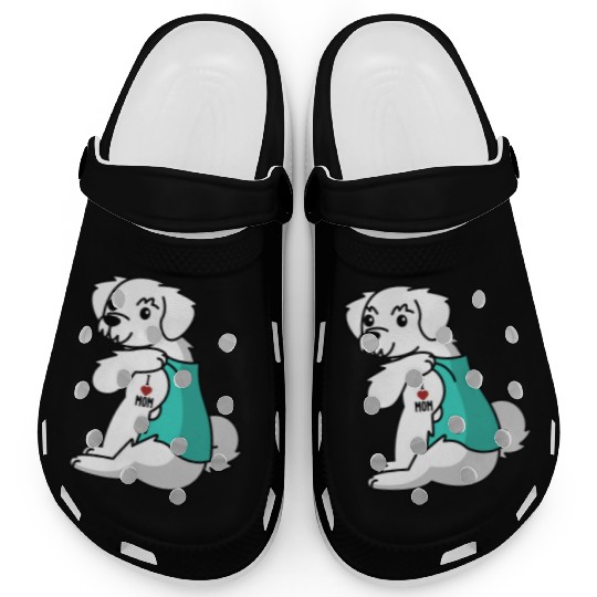 I Love Mom Tattoo Maltese Clogs