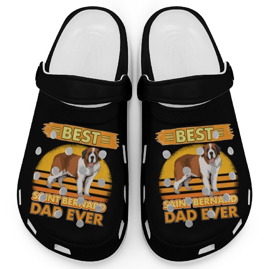 Mens Boys Best Saint Bernard Dad Ever Dog Owner Clogs