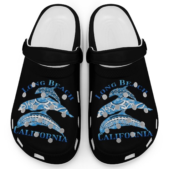 Long Beach California Vacation Tribal Dolphins Clogs