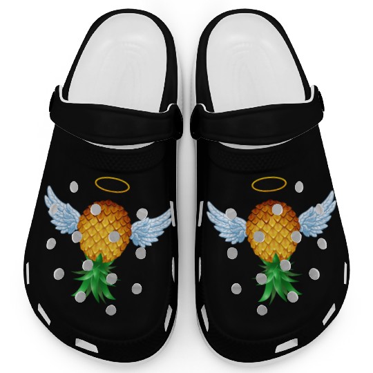 Cute Swinger Upside Down Pineapple Angel Wings Clogs