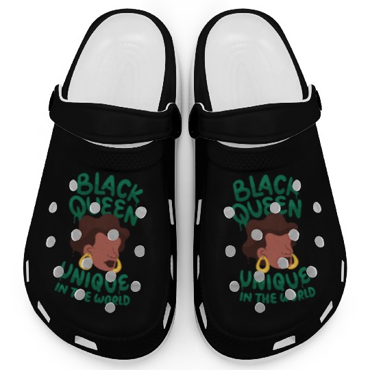 Black unique in the world Queen Black queen unique Clogs