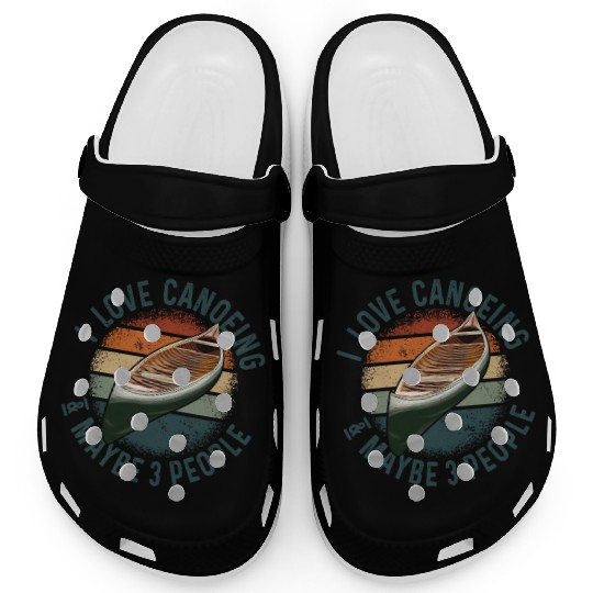 Canoe Canoeing Vintage Retro I Clogs