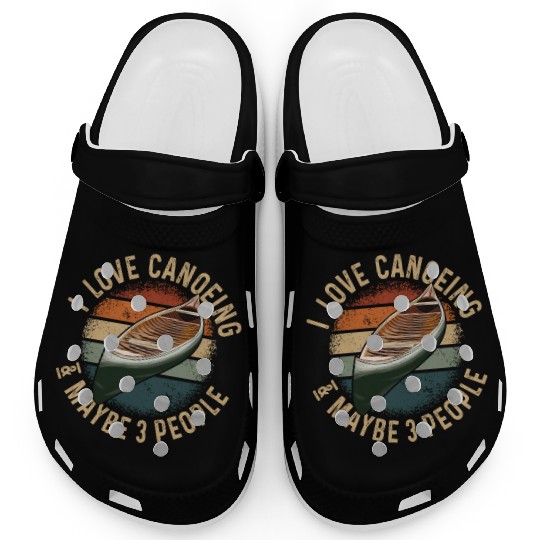 Canoe Canoeing Vintage Retro I Clogs