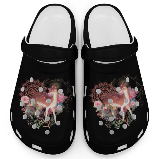 Sweet Deer In Wild Spring Clogs