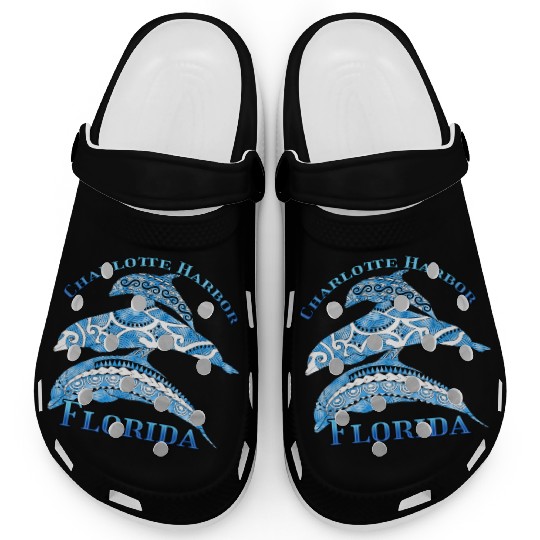 Charlotte Harbor Florida Vacation Tribal Dolphins Clogs