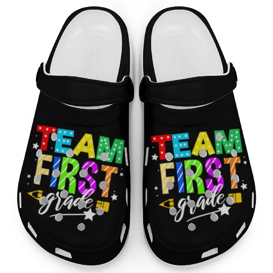 Team First Grade For Elementary Teacher Clogs