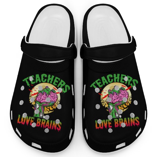 Teachers Love Brains For Halloween Clogs