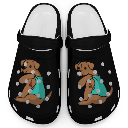 I Love Dad Dogue De Bordeaux Clogs