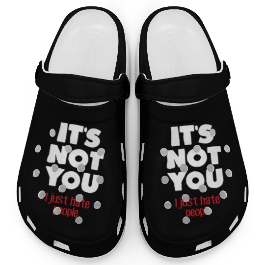 I hate people (dark) Clogs