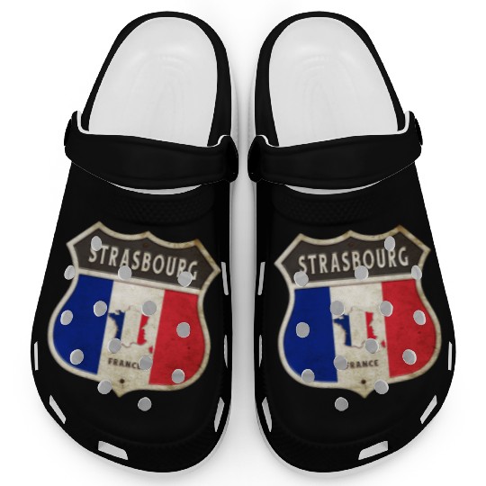 Strasbourg France coat of arms flags design Clogs
