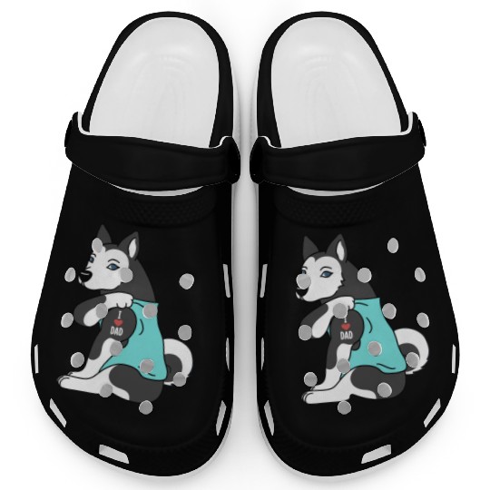 I Love Dad Husky Clogs