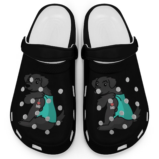 I Love Dad Newfoundland Dog Clogs