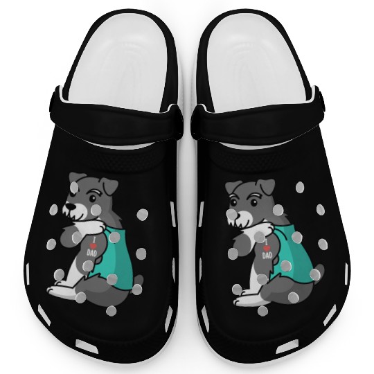 I Love Dad Schnauzer Clogs