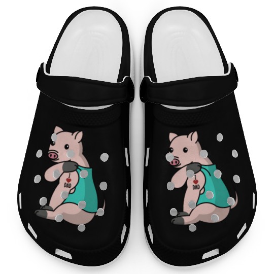 I Love Dad Mini Pig Clogs