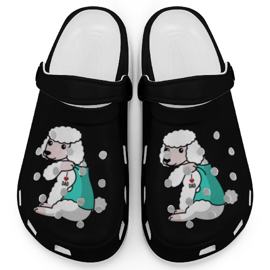 I Love Dad Poodle Clogs