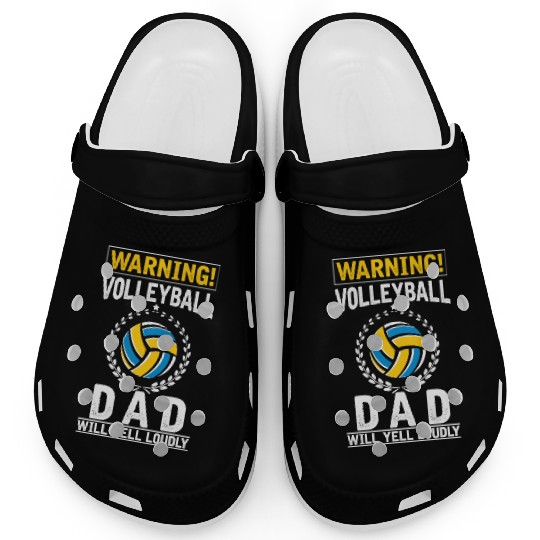 Volleyball Dad Loud Yelling Father Clogs