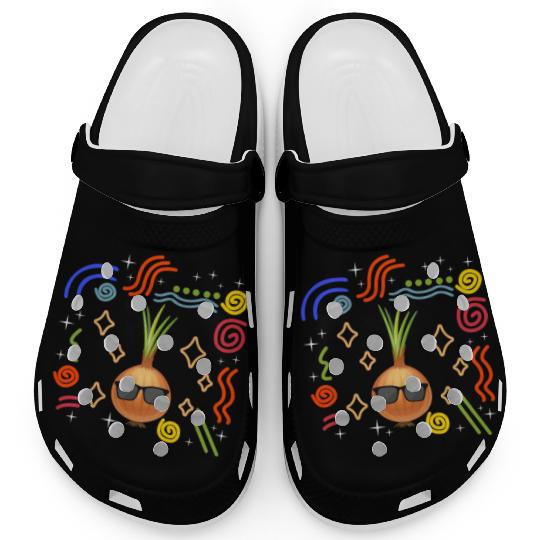 Onion Vegetable Clogs, Onion Wearing Sunglasses