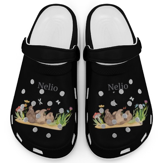 Forest Animal Bear Flowers Name Nelio Clogs