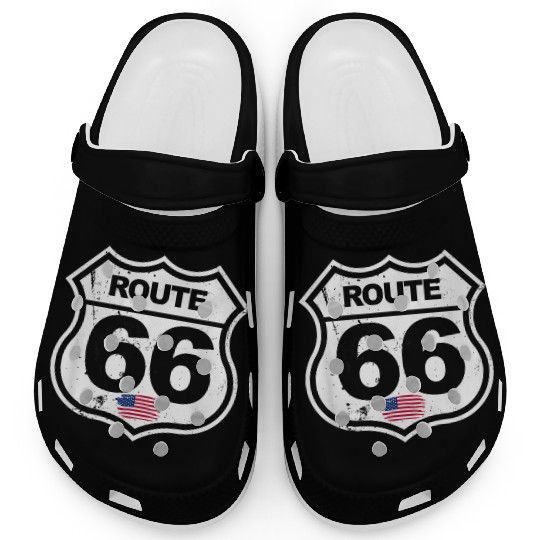 Vintage Route 66 retro style Clogs