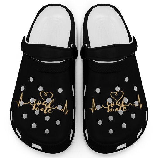 Soulmate Valentinsday heartbeat Clogs
